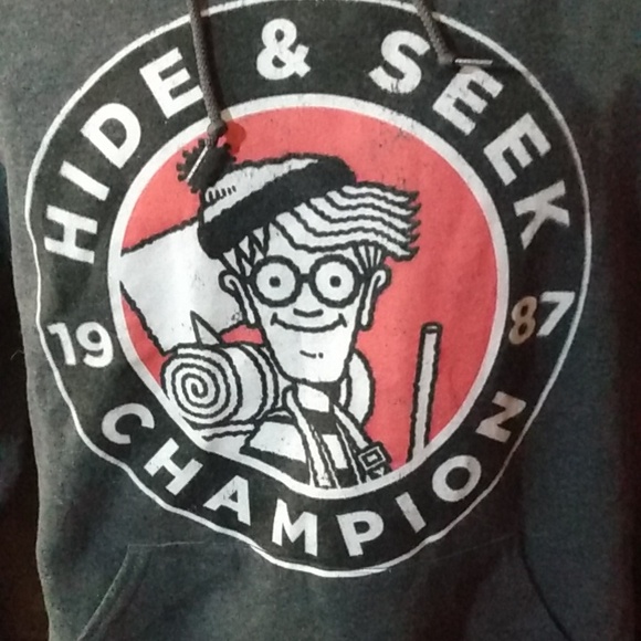 Hide & Seek Champion Gray Hoodie Brand Is Jerzees Nublend Size M - Picture 3 of 6